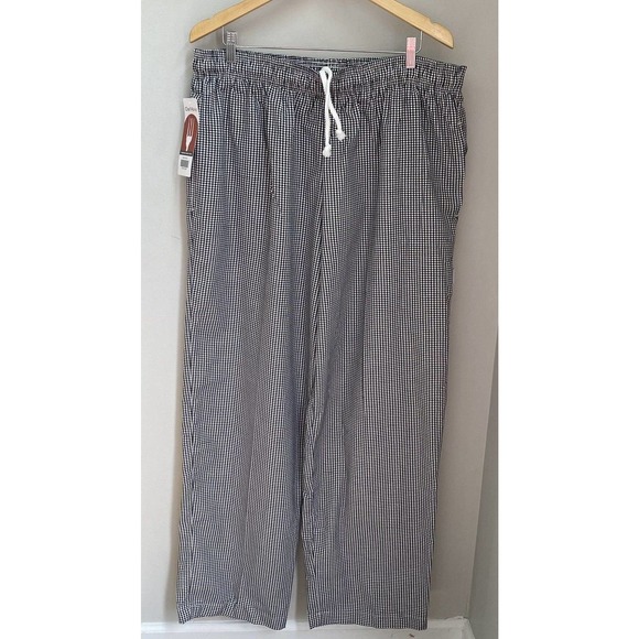 CHEF WORKS Culinary Mens Pants Black & White Check SZ 2XL Drawstring 3 pkt NWT! - Picture 3 of 12